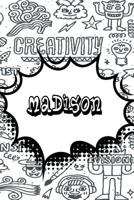 Madison: Personalized Doodle Isometric DOT Paper Notebook featuring 120 pages 6"x9" 1798064731 Book Cover