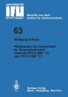 Fliesspressen Von Sintermetall Im Temperaturbereich Zwischen 873 K (600 C) Und 1173 K 3540116788 Book Cover