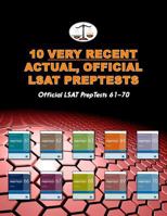 10 Very Recent Actual, Official LSAT Preptests: Official LSAT Preptests 61-70 (Cambridge LSAT) 0615914683 Book Cover