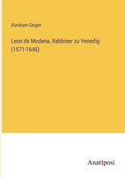 Leon de Modena, Rabbiner zu Venedig 3382023768 Book Cover