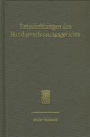 Entscheidungen Des Bundesverfassungsgerichts (Bverfge). Band 137: Band 137 3161539451 Book Cover