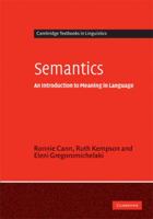 Semantics : Context and Meaning 0521525667 Book Cover
