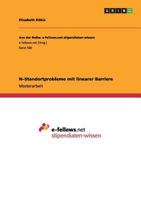 N-Standortprobleme mit linearer Barriere 3656306737 Book Cover