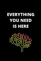 Everything You Need Is Here: Colorful Brain Notebook 166048295X Book Cover