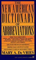 The New American Dictionary of Abbreviations 0451168976 Book Cover