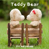 Teddy Bear 2021 Wall Calendar: Teddy Bear 2021 Calendar, 18 Months B08PM3R4WT Book Cover