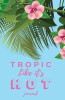 Tropic Like It's Hot Journal: Tropical Journal, Palm Leaves, Blue, Pink, small diary, notebook 1706566824 Book Cover