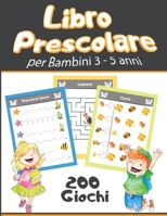 Libro Prescolare per Bambini 3 - 5 anni: Libro d'attività logiche e riflessione 10 Tema: 200 Gioco Ombre da scoprire, Cerca l'intruso, Labirinti, Unis B08B1M83VQ Book Cover