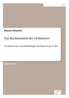 Das Rechtsinstitut Der Liebhaberei 3638000036 Book Cover