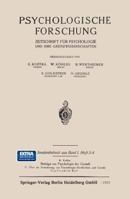 Psychologische Forschung: Zeitschrift Fur Psychologie Und Ihre Grenzwissenschaften 3662280752 Book Cover