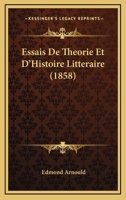 Essais de Th�orie Et d'Histoire Litt�raire 1144542928 Book Cover