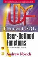 Transact SQL User Defined Functions 1556220790 Book Cover