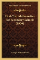 First-Year Mathematics for Secondary Schools 1017922756 Book Cover