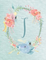 2020-2022 Calendar - Letter I - Light Blue and Pink Floral Design: 3-Year 8.5x11 Monthly Calendar/Planner - Personalized with Initials. 1675963088 Book Cover