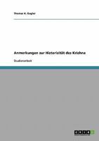 Anmerkungen zur Historizit�t des Krishna 3638915700 Book Cover