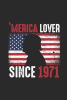 Merica Lover Since 1971: Dotted Bullet Journal (6 X 9 -120 Pages) - Gift Idea For American, American Flag and Birthday 1695827244 Book Cover