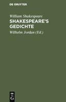 Shakespeare's Gedichte 3742852043 Book Cover