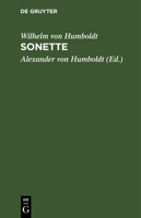 Sonette 3111123294 Book Cover