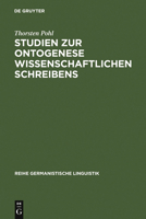 Studien Zur Ontogenese Wissenschaftlichen Schreibens 3484312718 Book Cover