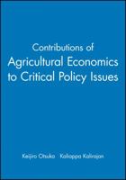 Contributions of Agricultural Economics to Critical Policy Issues 1405181001 Book Cover