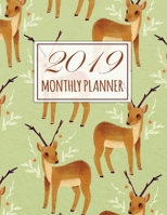 2019 Happy Deer Planner: 2019-2020 Years Planner and 12 months calendar planner with journal page 0359197647 Book Cover