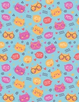 Hello Meow: Hello cutie meow blue cover and Lined pages, Extra large (8.5 x 11) inches, 110 pages, White paper (Hello cutie meow blue notebook) 1674578113 Book Cover