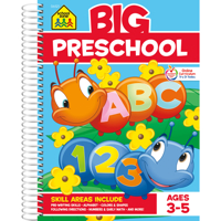 School Zone - Big Preschool Workbook - Ages 3 to 5, Colors, Shapes, Numbers 1-10, Early Math, Alphabet, Pre-Writing, Phonics, Following Directions, and More (School Zone Big Workbook Series) 1681473992 Book Cover