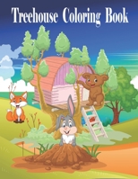 Treehouse Coloring Book: Magic treehouse Coloring Pages for kids / Treehouse Coloring Book for Kids B092C78D73 Book Cover