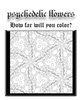 psychedelic flowers: psychedelic Coloring Book B08VYJKJ8C Book Cover