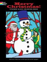 Merry Christmas! Stained Glass Coloring Book 0486469441 Book Cover