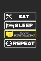 East sleep Book Restoration repeat: 6x9 Book restoration - dotgrid - dot grid paper - notebook - notes 1088848044 Book Cover