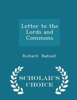 Letter to the Lords and Commons 0353936189 Book Cover