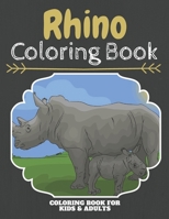 Rhino Coloring Book: An Adult Coloring Book With Clean Rhinos Designs: Funny Kids Coloring Book Featuring With Funny And Cute Rhinoceros, African ... Relaxing Designs To Color For Rhinos Lovers B088VX7PDK Book Cover