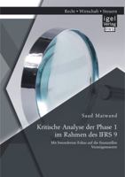 Kritische Analyse Der Phase 1 Im Rahmen Des Ifrs 9: Mit Besonderem Fokus Auf Die Finanziellen Vermogenswerte 3954850729 Book Cover
