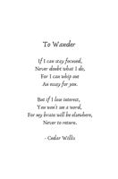 To Wander - Lined Notebook 5.25in x 8in 1697877923 Book Cover