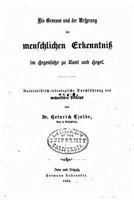 Die Grenzen Und Der Ursprung Der Menschlichen Erkenntnik 1534701605 Book Cover