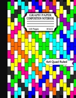 Graph paper composition notebook: Grid Paper Composition Notebook with beautiful colored cover pages-(KIDS, GIRLS, BOYS, STUDENT)- Quad Ruled(4x4) 110 Sheets (Large, 8.5 x 11) 1706108222 Book Cover