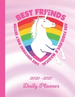 Daily Planner: Best Friend Pink 1 Year Organizer (12 Months) - 2020 - 2021 Planning - Appointment Calendar Schedule - 365 Pages for Planning - January 20 - December 20 - Plan Each Day, Set Goals & Get 1710419512 Book Cover