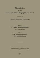 Materialien Fur Eine Wissenschaftliche Biographie Von Gauss 3663156273 Book Cover