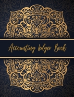 Accounting Ledger Book: General Business Ledger Checking Account Transaction Register Cash Book For Bookkeeping | 6 Column Payment Record And Tracker Log Book | Modern Blue Navy Gold Mandala Design 1656223791 Book Cover