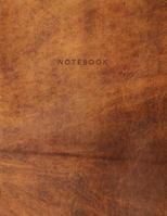 Notebook: Beautiful light brown leather style | 150 College-ruled lined pages 8.5 x 11 (Leather collection) 1726680096 Book Cover
