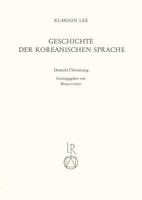 Geschichte Der Koreanischen Sprache 3882260033 Book Cover