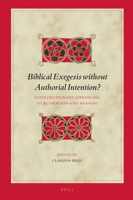 Biblical Exegesis without Authorial Intention? 9004395814 Book Cover