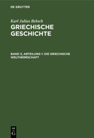 Beloch Griech Gesch 4 1 ND 3112384555 Book Cover