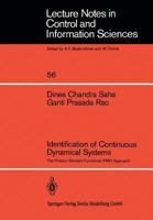 Identification of Continuous Dynamical Systems: The Poisson Moment Functional (Pmf) Approach 3540127593 Book Cover