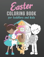 Easter Coloring Book for Toddlers and Kids: Dark Pages Make the Colors Pop (30 Pictures) B085KBRXL3 Book Cover