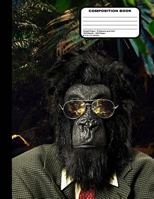 Gorilla in Glasses & Suit Composition Notebook Dot Grid Paper - 200 Pages / 100 Sheets, 8-1/2" x 11” 1975855280 Book Cover