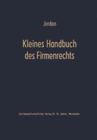 Kleines Handbuch Des Firmenrechts 3663063593 Book Cover