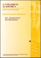Der 'Pessimismus' Des Mittelalters 3515089721 Book Cover