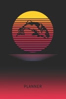 Planner: Fighter Jet 2 Year Weekly Planning Organizer 2020 - 2021 Retro Vintage Vaporwave Sunset Cover January 20 - December 21 Writing Notebook Productive Datebook Calendar Schedule Plan Days, Set Go 1702346129 Book Cover